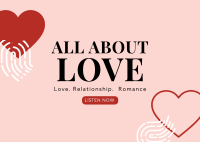 All About Love Postcard Design
