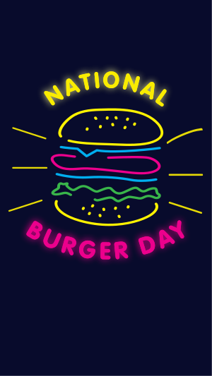 Neon Burger Instagram story