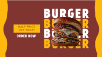 Free Burger Special Facebook Event Cover Design