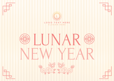 Lunar Year Red Envelope Postcard Image Preview