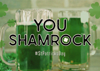 St. Patrick's Shamrock Postcard Image Preview