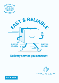 Delivery Package Mascot Flyer Image Preview