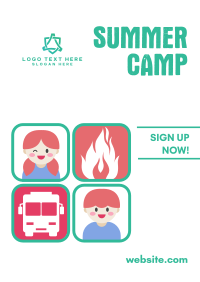 Summer Camp Registration Poster Design