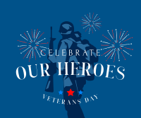 Celebrate Our Heroes Facebook Post Design