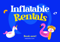 Party with Inflatables Postcard Image Preview