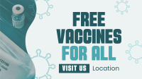 Free Vaccination For All Facebook Event Cover Design