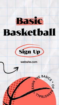 Retro Basketball TikTok Video Image Preview