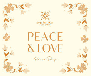 Floral Peace Day Facebook post