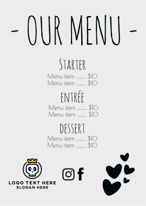 Cute and Dainty Menu Image Preview