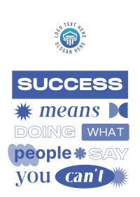 Quirky Success Quote Poster Image Preview