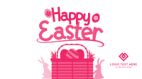 Easter Basket Greeting Facebook Event Cover Design
