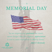 Gratitude Memorial Day Linkedin Post Design