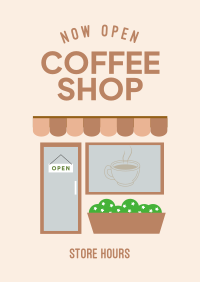 Local Cafe Storefront Poster Image Preview