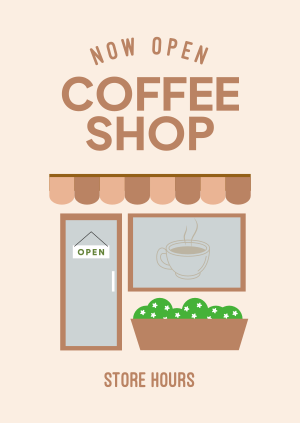 Local Cafe Storefront Poster Image Preview