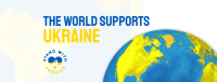 The World Supports Ukraine Facebook cover Image Preview