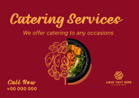 Food Catering Services Postcard Preview