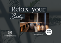 Relaxing Body Massage Postcard Image Preview