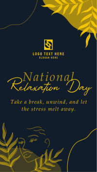 National Relaxation Day Instagram Story Design