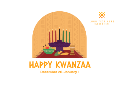 Kwanzaa Window Postcard Image Preview