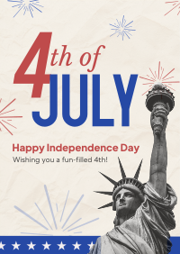 Fourth of July Greeting Poster Design