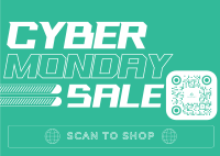 Retro Cyber Monday Postcard Design