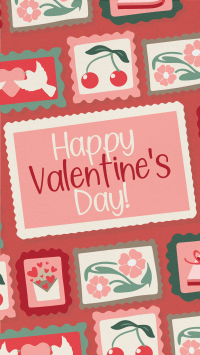 Rustic Retro Valentines Greeting Instagram Story Design