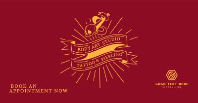 Tattoo Studio Badge Facebook ad Image Preview