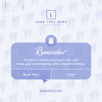 Dental Checkup Reminder Instagram post Image Preview