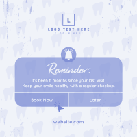 Dental Checkup Reminder Instagram Post Preview