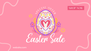 Floral Egg with Easter Bunny and Shapes Sale YouTube video Image Preview