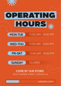  Quirky Operating Hours Poster Preview