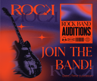 Modern Rock Auditions Facebook Post Design