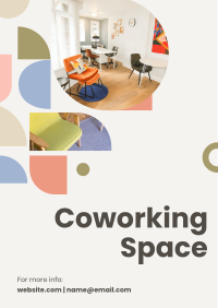 Coworking Space Shapes Poster Design
