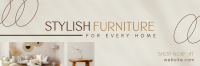 Stylish Furniture Store Twitter Header Image Preview