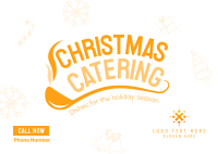 Christmas Catering Postcard Design