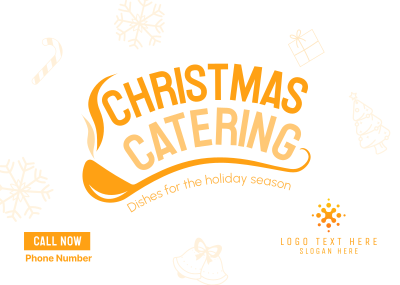 Christmas Catering Postcard Image Preview