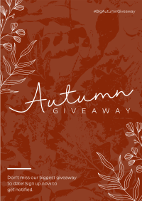 Leafy Autumn Grunge Poster Design