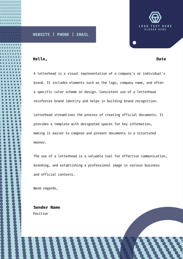 Dotted Perspective Letterhead Design Image Preview