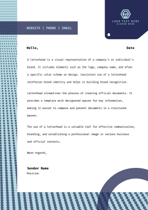 Dotted Perspective Letterhead Image Preview