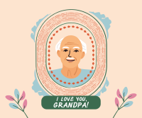Greeting Grandfather Frame Facebook post Image Preview