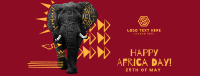 Elephant Ethnic Pattern Facebook cover Image Preview