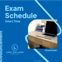 Announcement Exam Schedule Instagram Post Design
