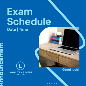 Announcement Exam Schedule Instagram post Image Preview