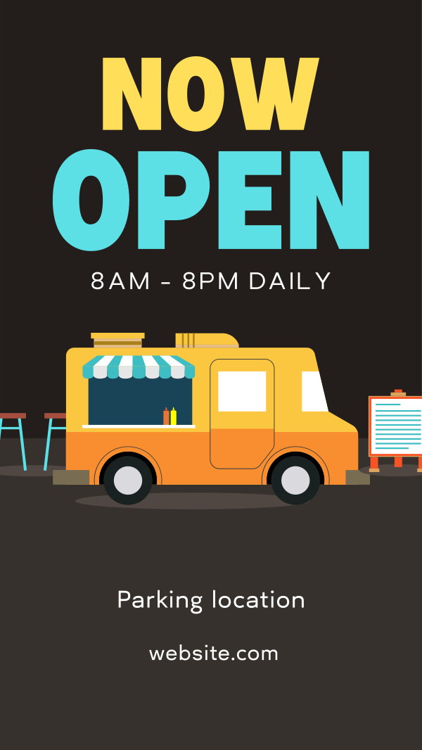 Food Truck Bazaar Facebook Story Design