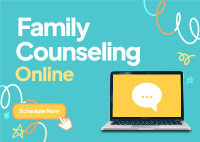 Online Counseling Service Postcard Design