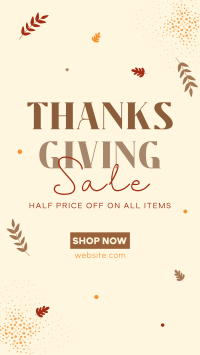 Thanksgiving Sale Instagram Story Design