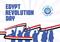 Celebrate Egypt Revolution Day Postcard Design