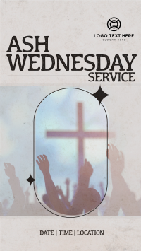 Retro Ash Wednesday Service Video Image Preview