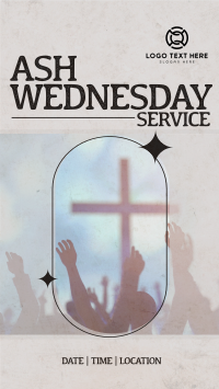 Retro Ash Wednesday Service TikTok Video Preview