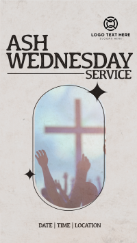 Retro Ash Wednesday Service TikTok Video Preview